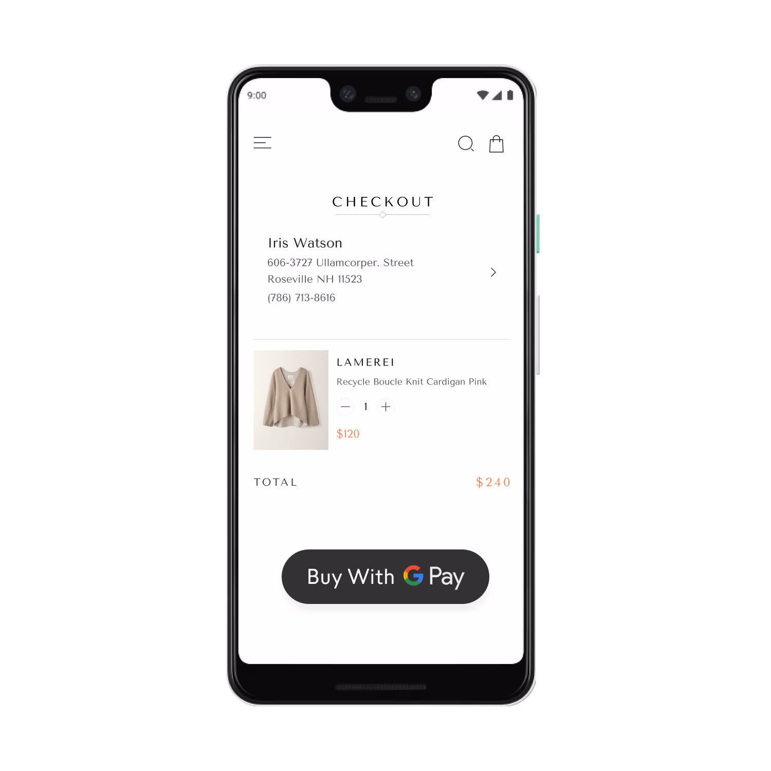 checkout with google pay